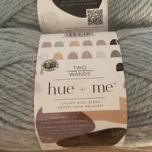 Hue + Me Lion Brand Yarn Skeins Blue/Gray Color Brand New in Package!